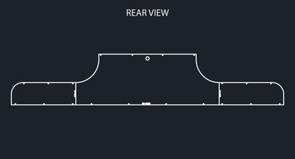 34" PANEL RAZORED REVERSE REAR T-BAR W/8-4" ROUND LIGHT HOLES