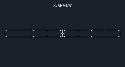 6" REAR LIGHT BAR W/6-4" LIGHT HOLES