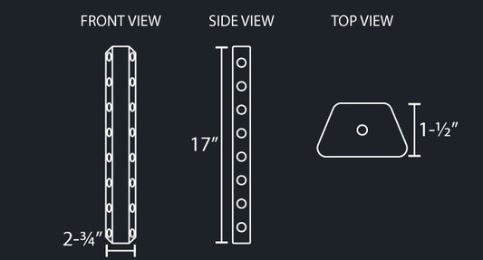 17" FILTER LIGHT PANEL W/8-3/4" LIGHT HOLES PER SIDE
