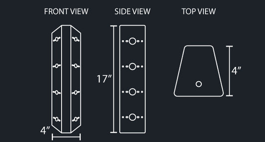 17" FILTER LIGHT PANEL W/4-WATERMELON LIGHT HOLES PER SIDE