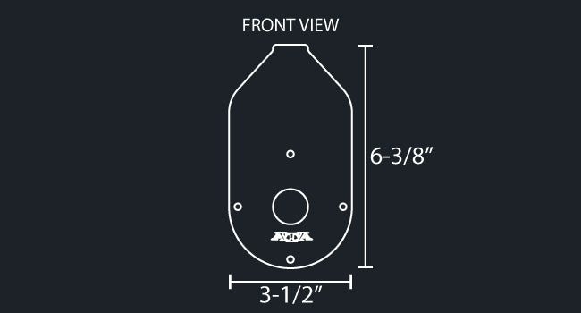 90 DEGREE TURN SIGNAL BRACKET W/1-WATERMELON LIGHT HOLE