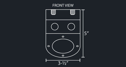 UNDER FRAME DOWNWARD 50 DEGREE LIGHT BRACKET W/1-WATERMELON & 2-3/4" LIGHT HOLES