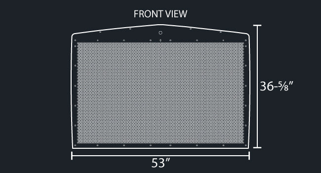 T800 WIDE HOOD 16 GAUGE HEX PUNCH HOLE GRILL MESH INSERT