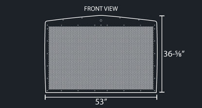 T800 WIDE HOOD 16 GAUGE HEX PUNCH HOLE GRILL MESH INSERT