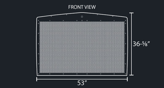 T800 WIDE HOOD 14 GAUGE HEX PUNCH HOLE GRILL MESH INSERT