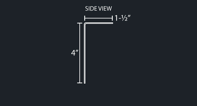 STAINLESS STEEL L-BRACKET W/4-OVAL LIGHT HOLE