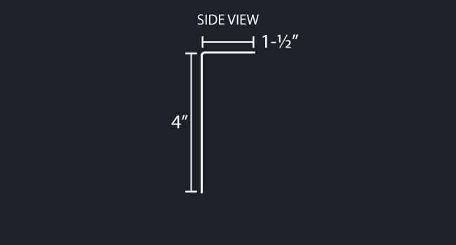 STAINLESS STEEL L-BRACKET W/3-WATERMELON LIGHT HOLES