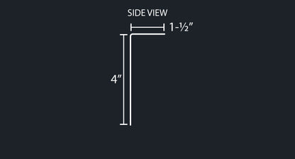 STAINLESS STEEL L-BRACKET W/3-WATERMELON LIGHT HOLES