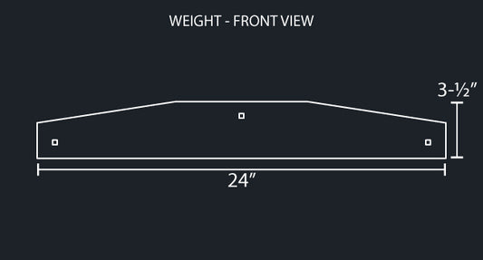 24" BOTTOM MUD FLAP WEIGHTS