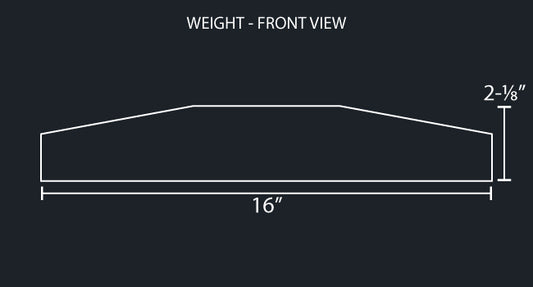 16" BLIND MOUNT BOTTOM MUD FLAP WEIGHTS
