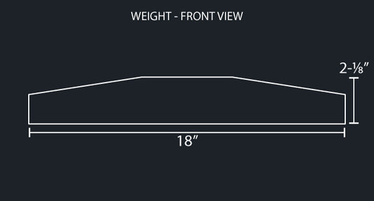18" BLIND MOUNT BOTTOM MUD FLAP WEIGHTS