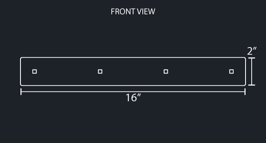 16" UPPER MUDFLAP TRIM