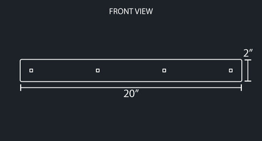 20" UPPER MUDFLAP TRIM