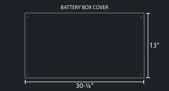 4 PCS. BATTERY & TOOL BOX TRIM SET W/TOP BENDS