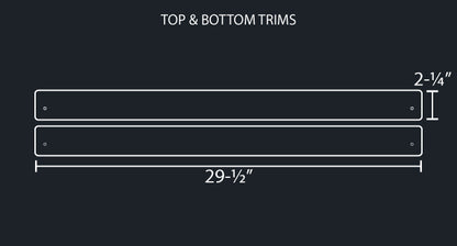 4 PCS. BATTERY & TOOL BOX TRIM SET W/TOP BENDS
