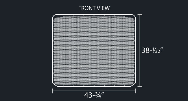 589 14 GAUGE HEX PUNCH HOLE GRILL MESH INSERT