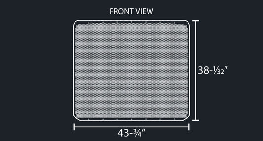 589 14 GAUGE HEX PUNCH HOLE GRILL MESH INSERT