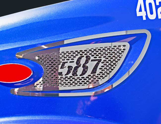 1 PR. HOOD VENT MESH W/587 CUT OUT - 587