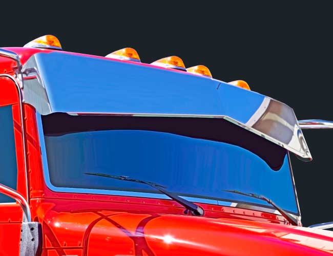 2 PC. 12"X8" BLIND MOUNT DROP VISOR - CURVED WINDSHIELD