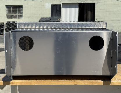 1 PC. 30" ALUMINUM DIAMOND PLATE BATTERY BOX W/6" HOOK LATCH STRAPS