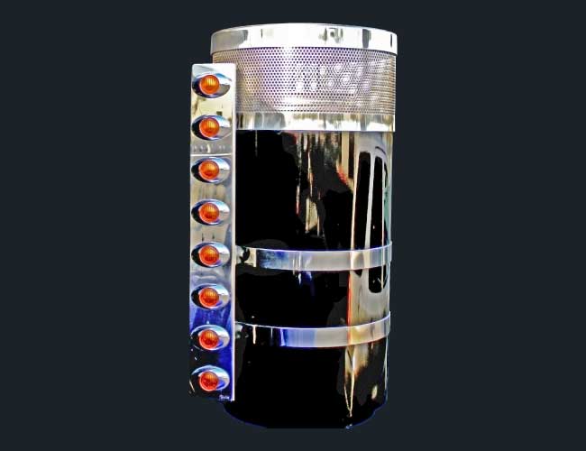 1 PR. 26" FRONT FILTER PANEL W/8-M3 LIGHT HOLES