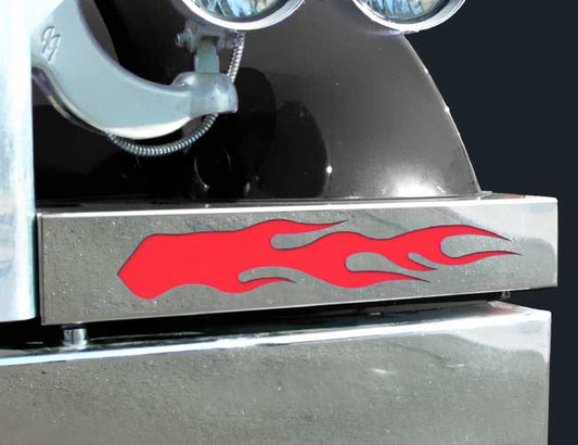 1 PR. FRONT BLINKER BAR W/FLAME CUT OUTS
