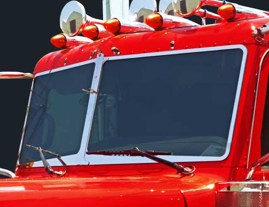 3 PC. 2-1/4" ANGLED WIDE WINDSHIELD TRIM