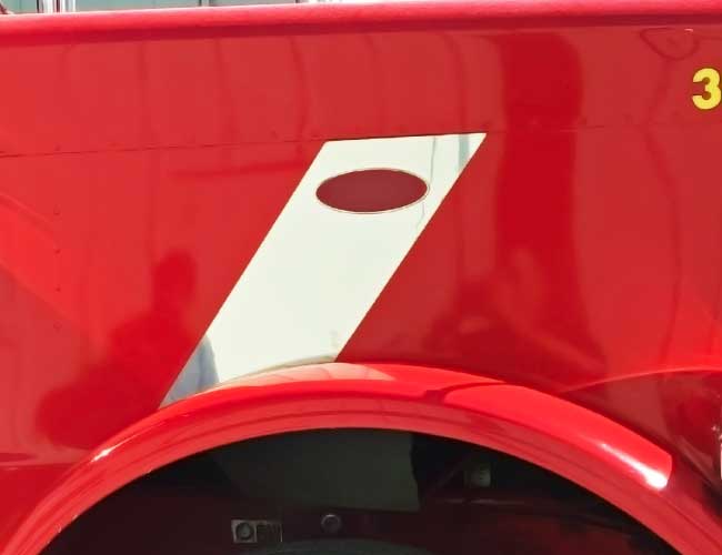 1 PR. HOOD LOGO RACING STRIP - 388 SHORT HOOD