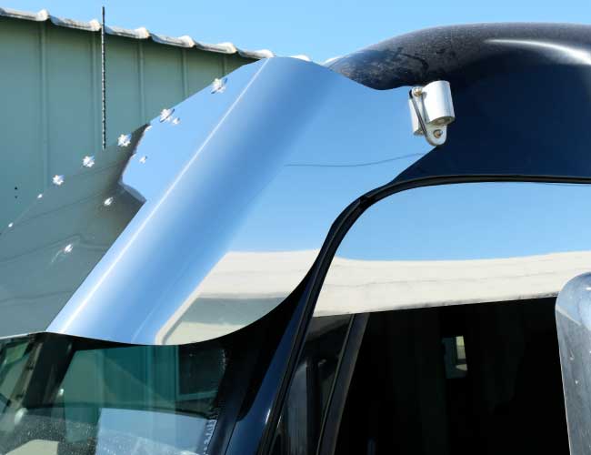2 PC. 18" DROP VISOR W/10-3/4" LIGHT HOLES