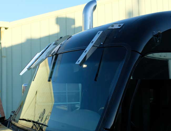 2 PC. 18" DROP VISOR W/10-3/4" LIGHT HOLES