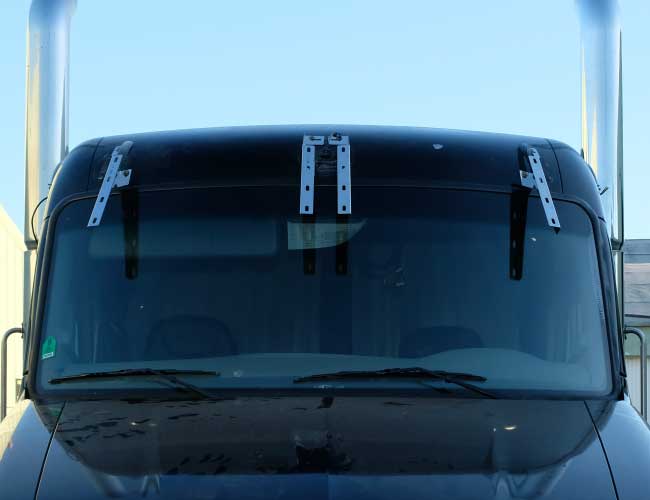 2 PC. 18" DROP VISOR W/10-3/4" LIGHT HOLES