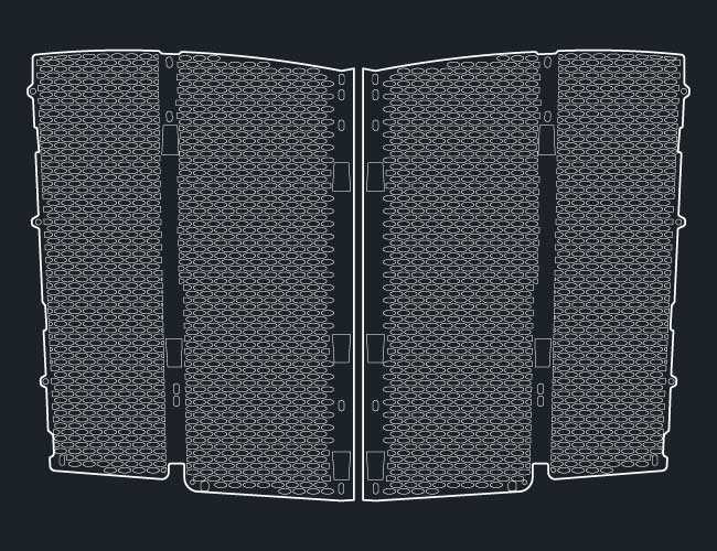 2 PC. OVAL PUNCH HOLE GRILL MESH INSERT