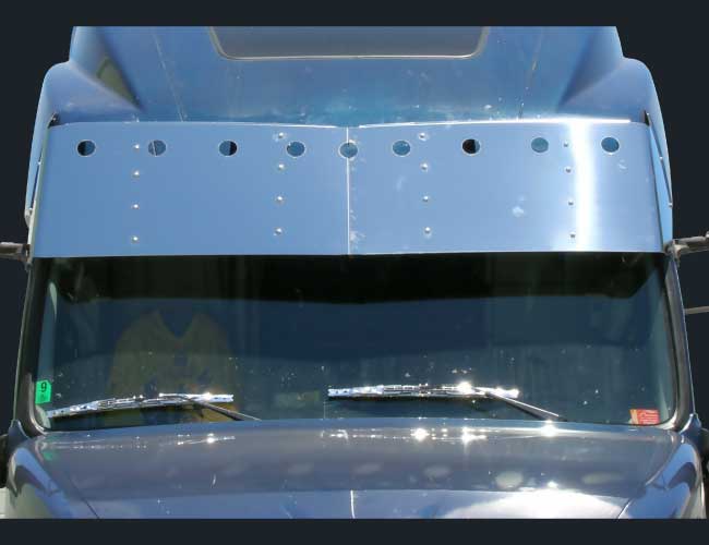 2 PC. 19" DROP VISOR W/9-2" LIGHT HOLES - '04-'17