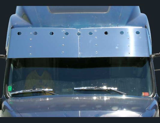 2 PC. 19" DROP VISOR W/9-2" LIGHT HOLES - '04-'17