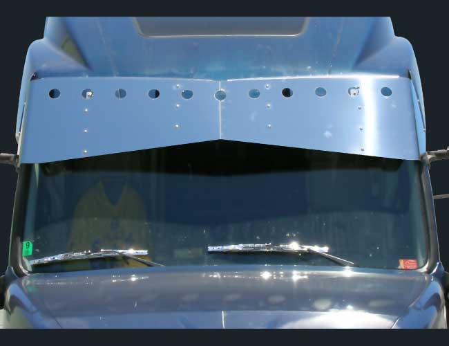2 PC. 19"X14" BOWTIE VISOR W/9-2" LIGHT HOLES - '04-'17