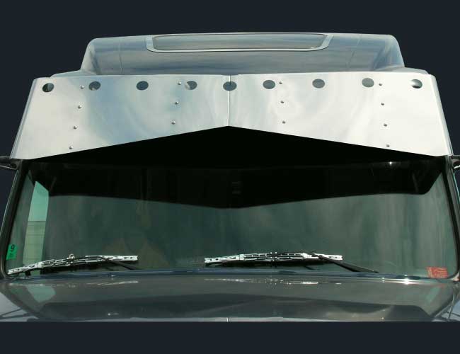 2 PC. 19"X14" BOWTIE VISOR W/9-2" LIGHT HOLES - '96-'03