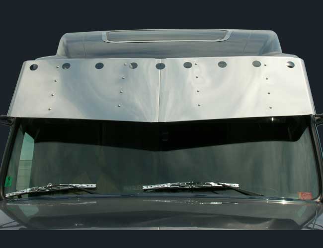 2 PC. 16"X18" V-STYLE VISOR W/9-2" LIGHT HOLES - '96-'03