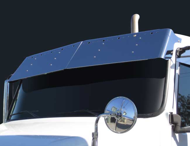 2 PC. 17" DROP VISOR W/10-COMBO LIGHT HOLES - '04-'17