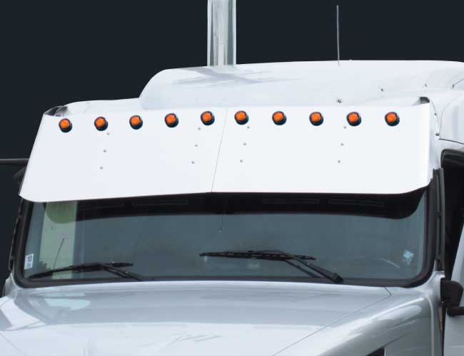 2 PC. 18" DROP VISOR W/10-2" LIGHT HOLES - '04-'17