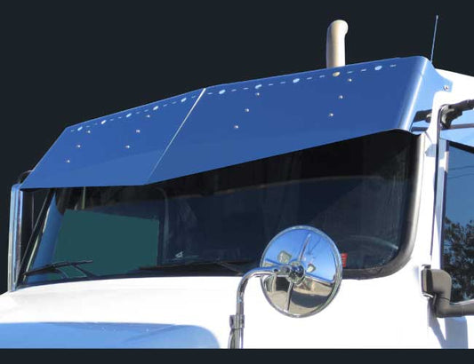 2 PC. 17"X20" V-STYLE VISOR W/10-COMBO LIGHT HOLES - '04-'17