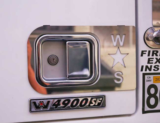 1 PR. DOOR LATCH TRIM W/STAR CUTOUT